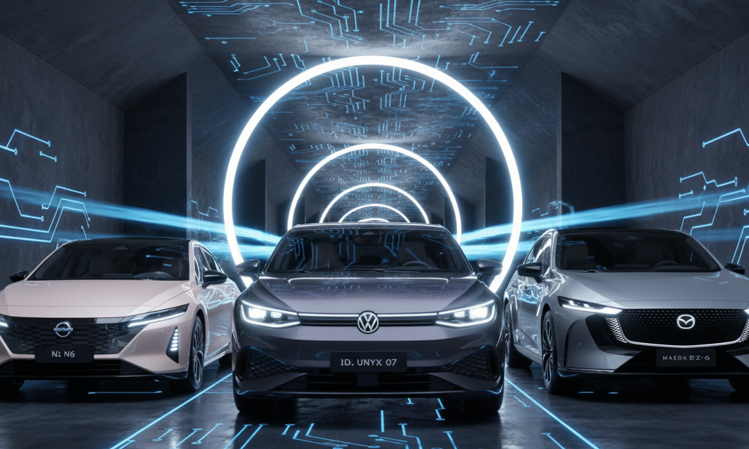 Guerra de Sedanes eléctricos ¿chinos?: Nissan N6 PHEV vs VW ID. UNYX 07 vs Mazda EZ-6.